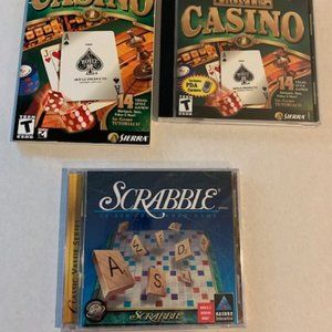 PC Computers Games, Scrabble and Hoycle Card games Lot of 2
